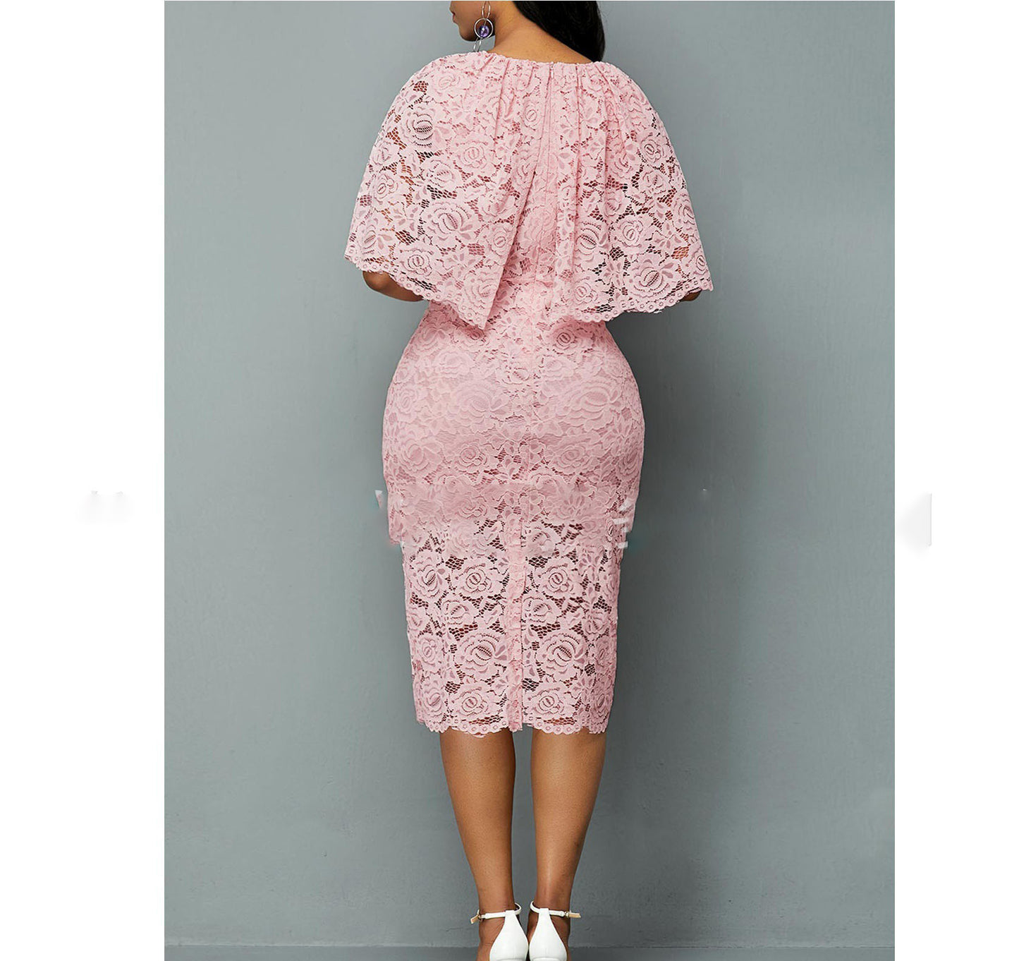 Pink Rose, Lace Dress for women