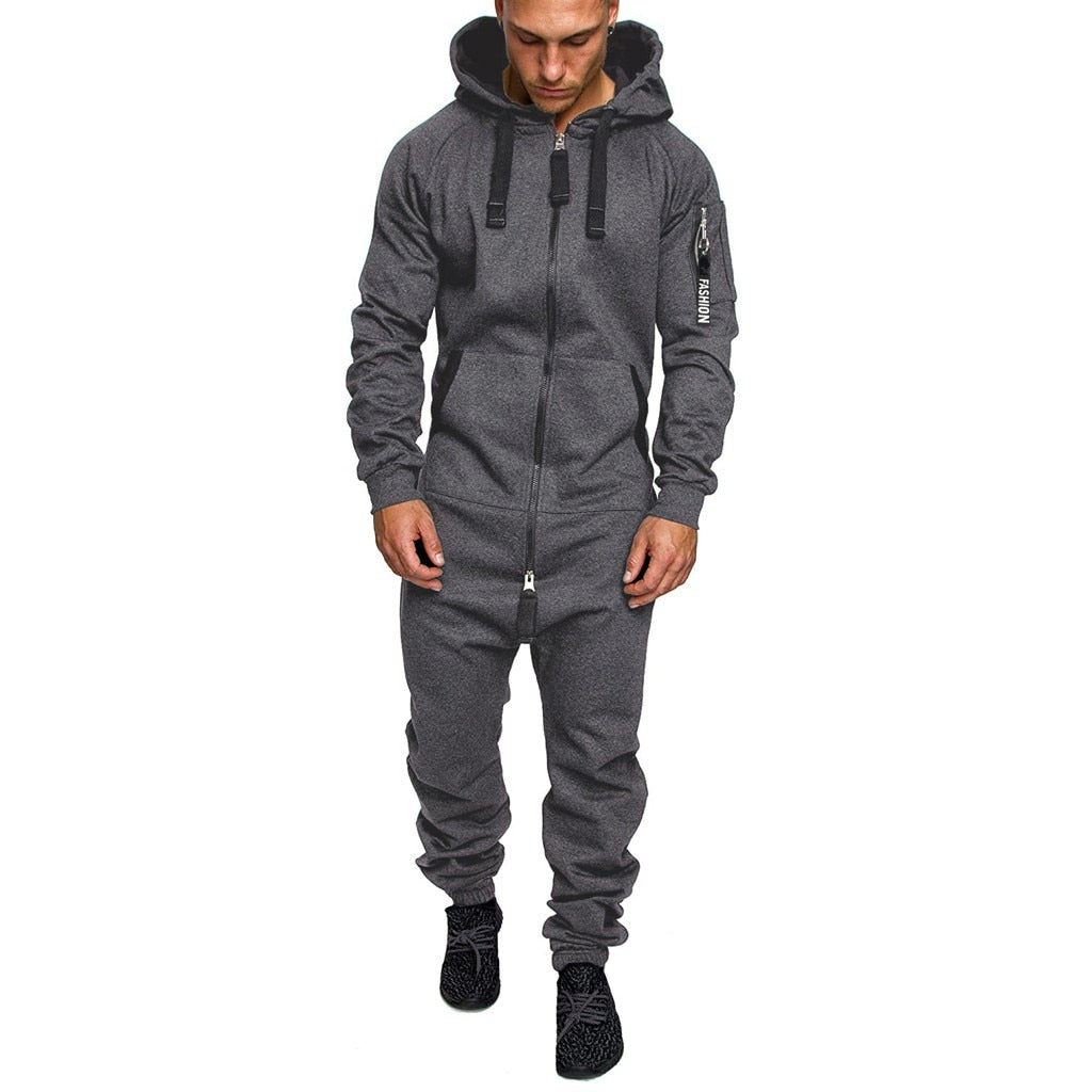 Men's Hooded Fleece, Camouflage Jumpsuit