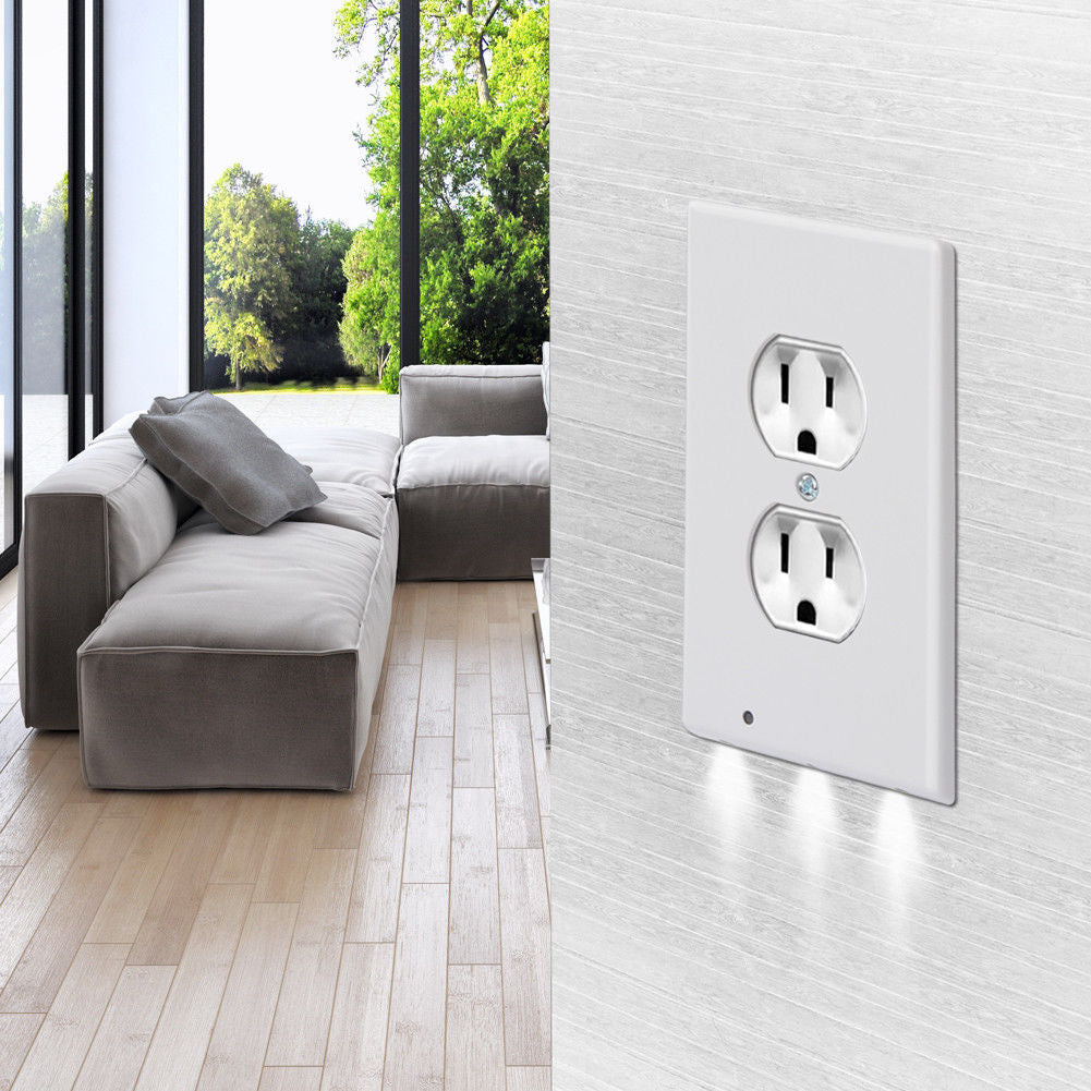 Socket Night Light, Switch Panel with LED Sensor Light