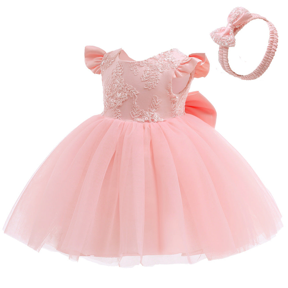 Lace Princess Dress w/Bow