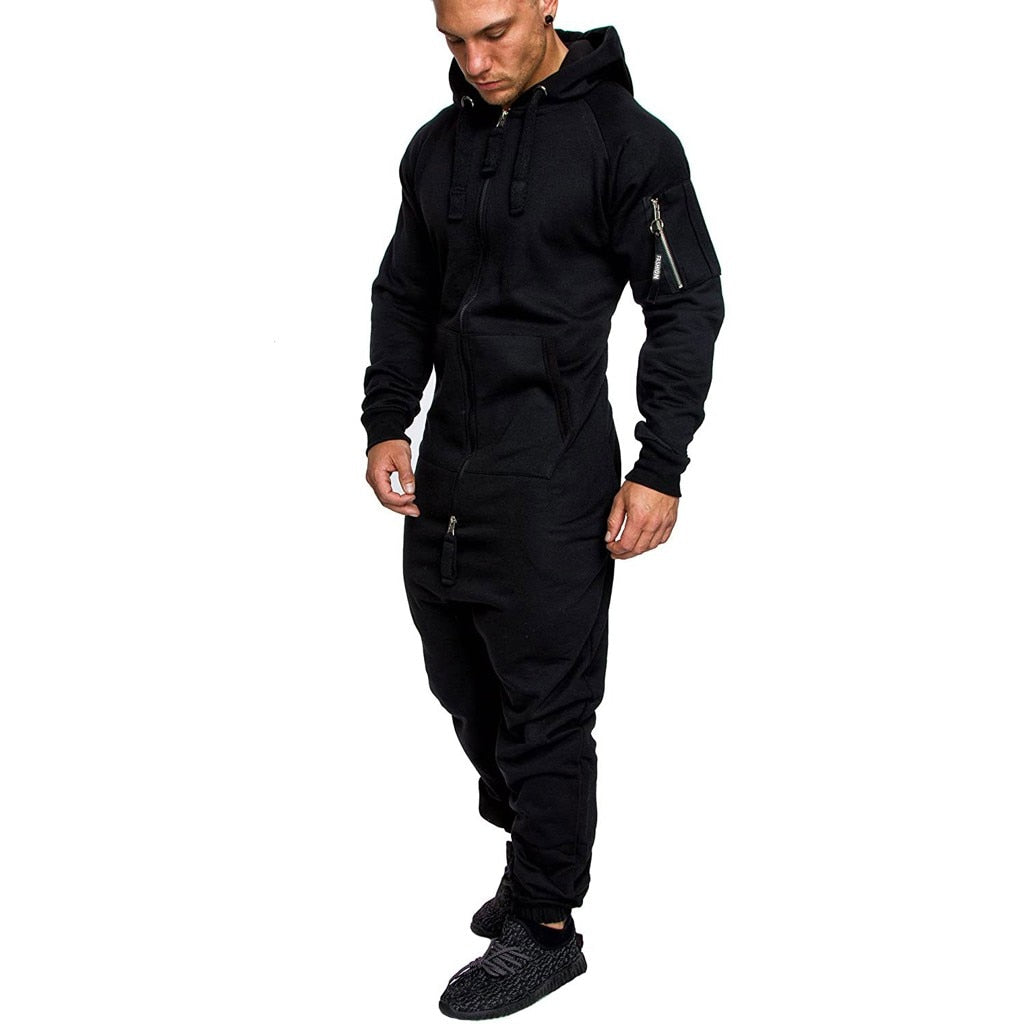 Men's Hooded Fleece, Camouflage Jumpsuit