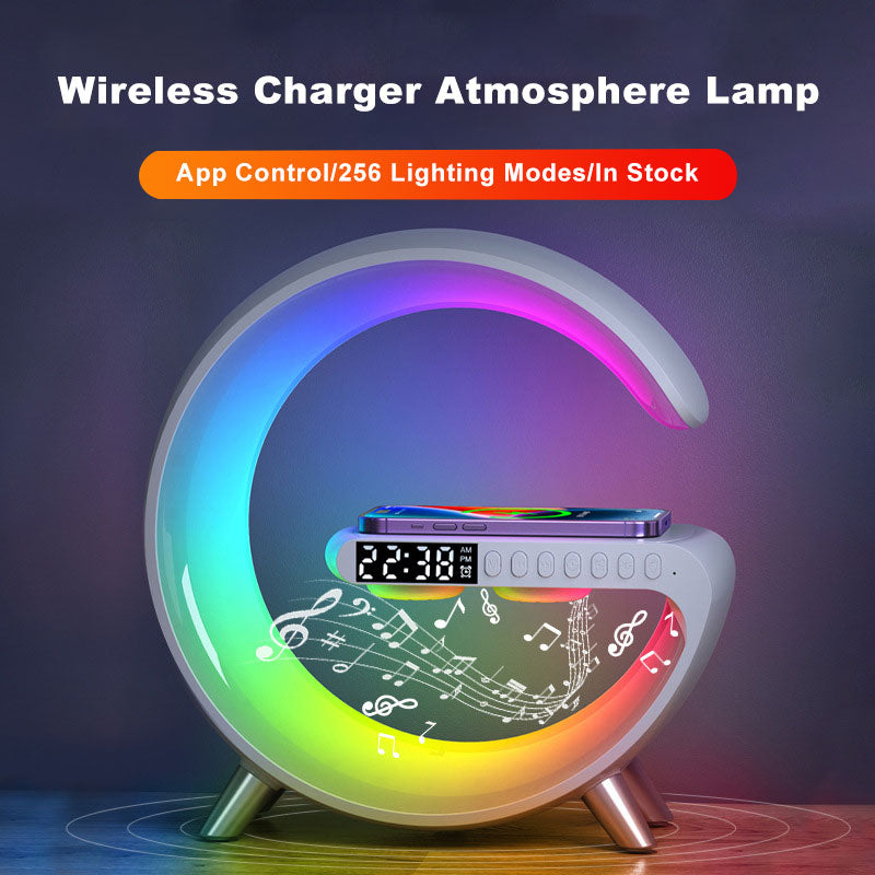 *New* Intelligent, G Shaped, LED Lamp with Bluetooth Speaker & Wireless Charger