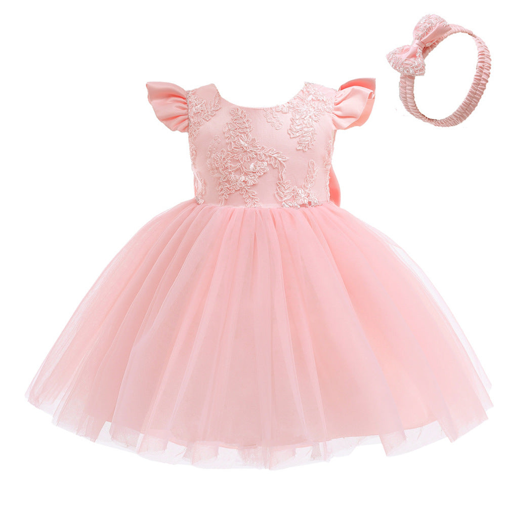 Lace Princess Dress w/Bow