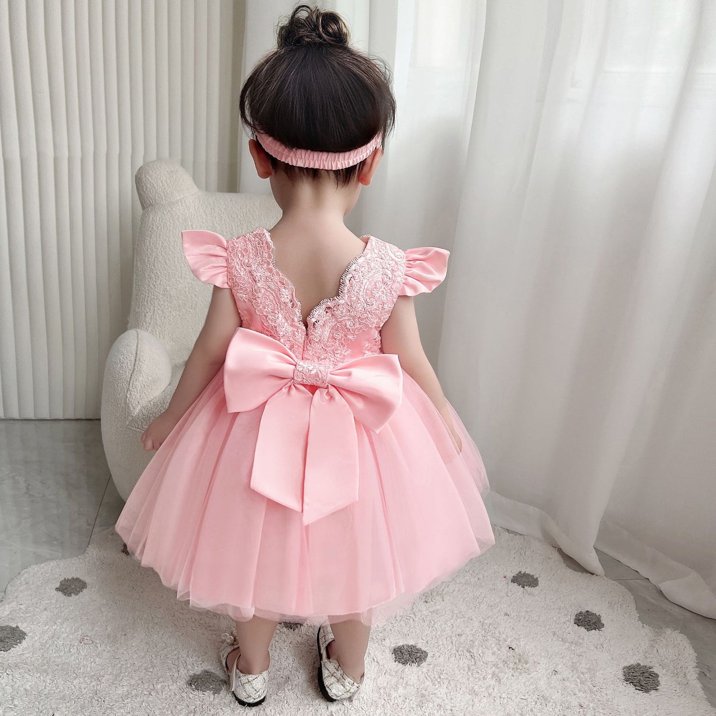 Lace Princess Dress w/Bow