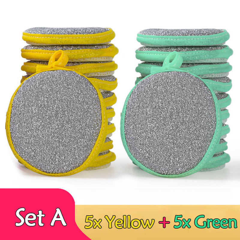 5-10pc Double Sided Dishwashing Sponges