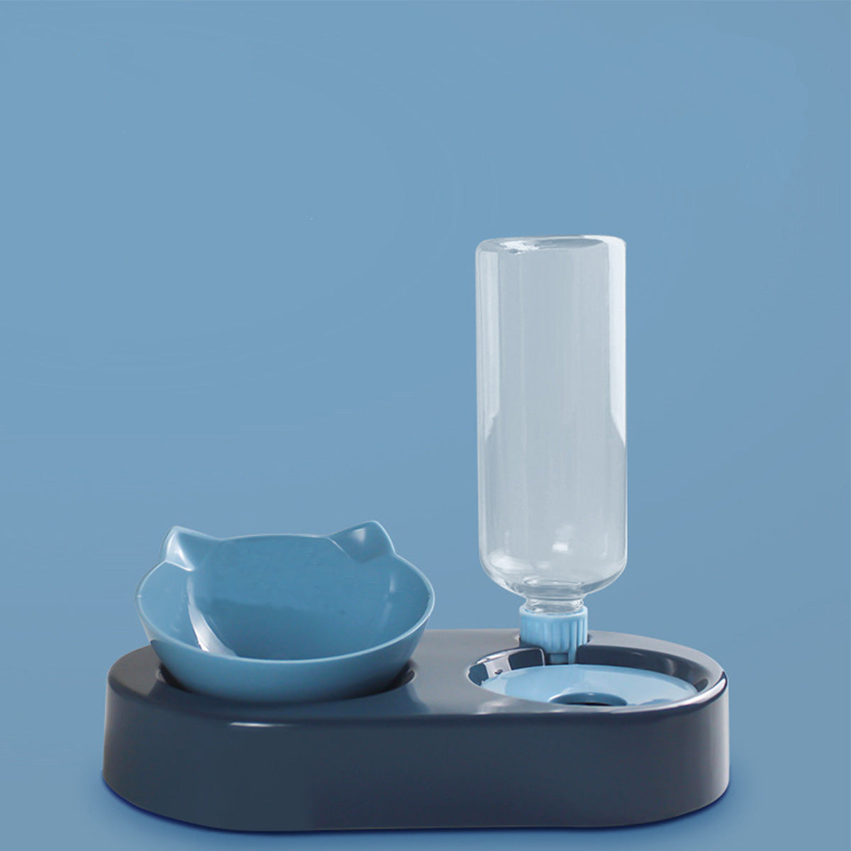 2-In-1 Pet Feeder Bowl, Automatic Water Bowl