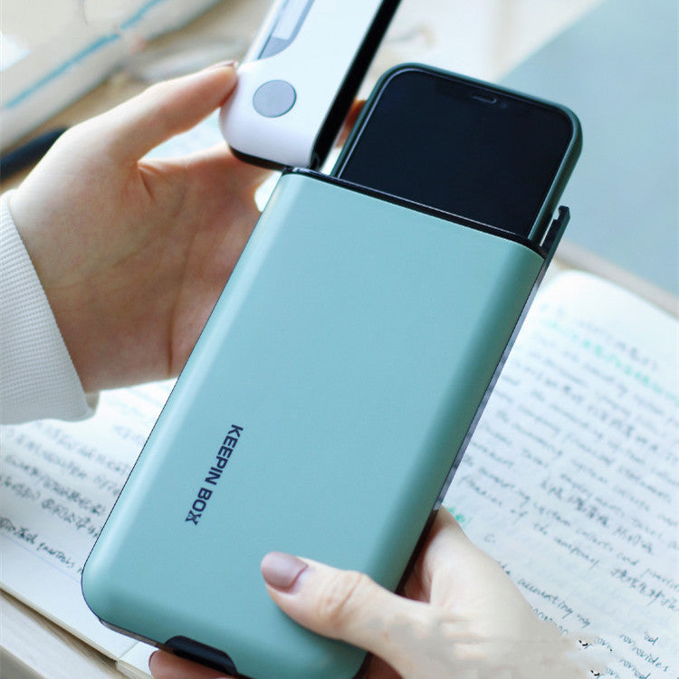 Self Disciplining, Portable Mobile Phone Lock Box, with Timer.  Smartphone Locking Case Safe to limit cell phone use.