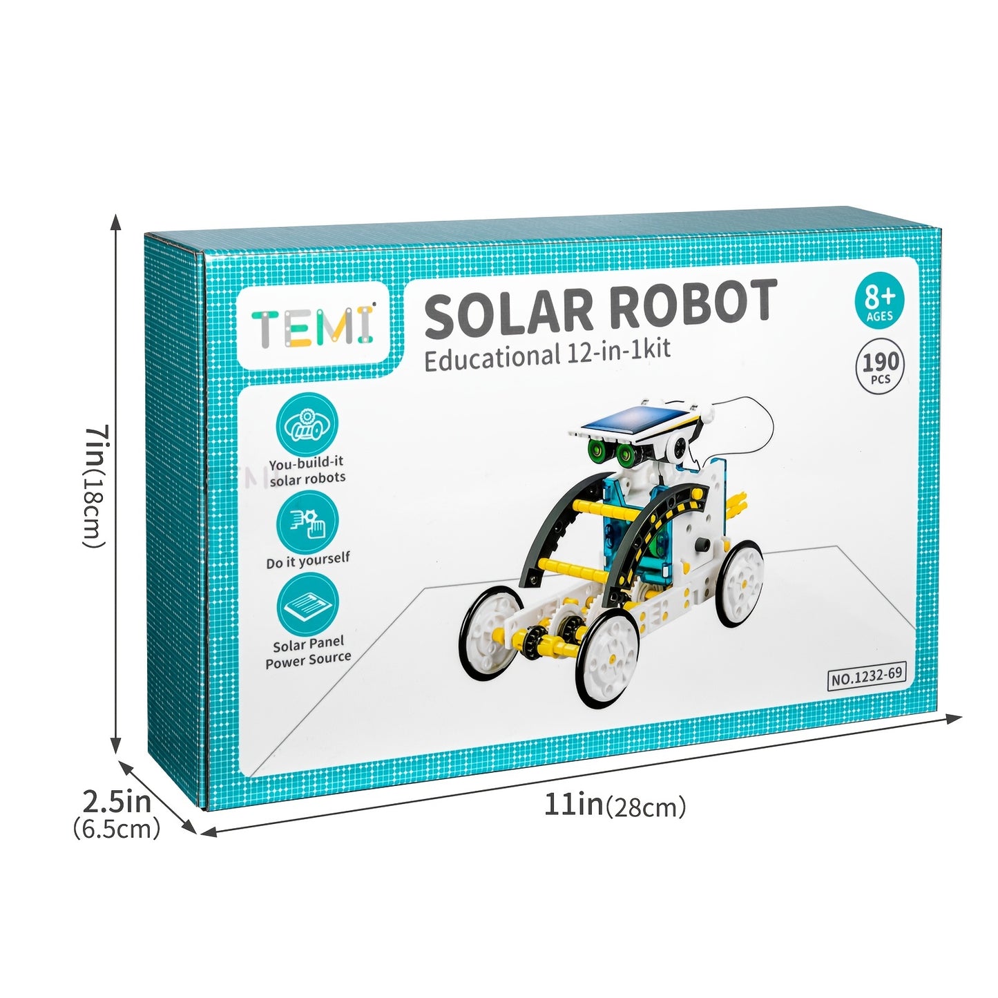 STEM Solar Robot Kit, 12-in-1 Educational STEM Science Experiment Toy, Solar Powered