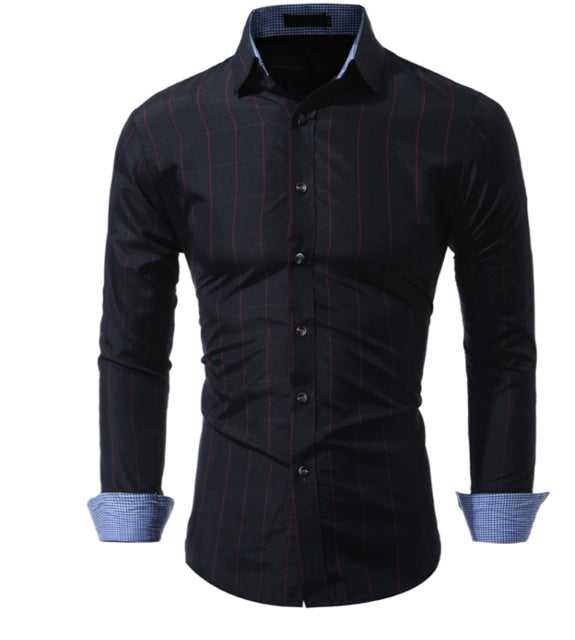 Classic Striped/Plaid Men's Shirt