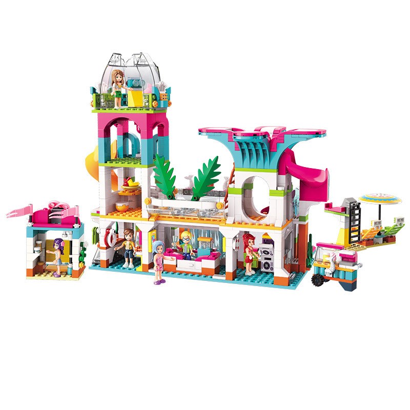 Beach Girl Vacation building blocks