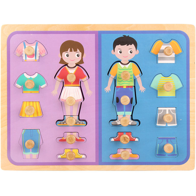 Children's wooden puzzle toys