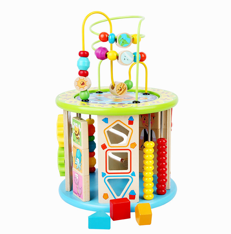 Treasure Box Toys Multi-functional 10-in-one Puzzle, Bead Around, Wooden Toy