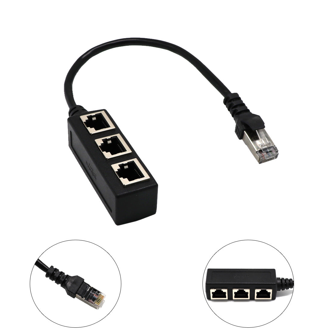 Network Cable Adapter Cable, Connecting Line One Male 3 Bus CATE 6 Line