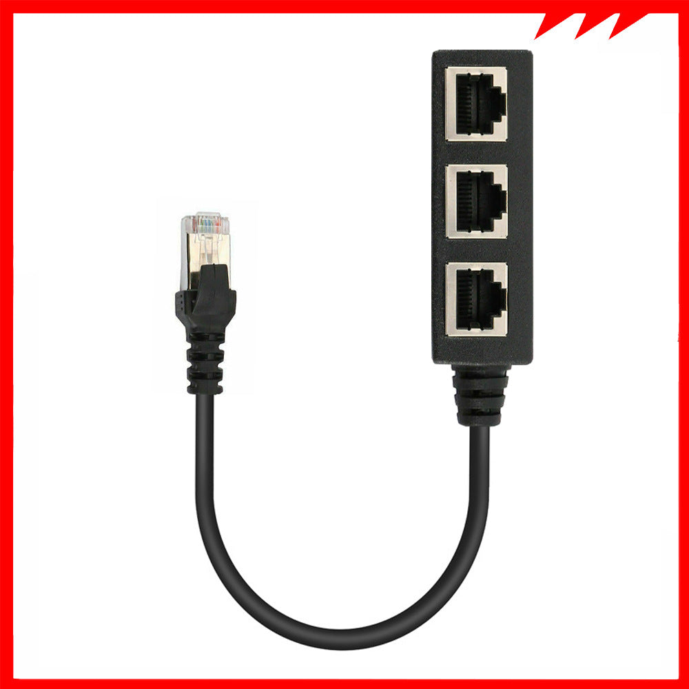 Network Cable Adapter Cable, Connecting Line One Male 3 Bus CATE 6 Line