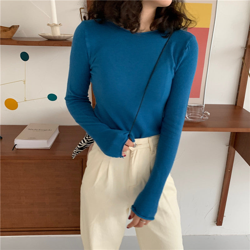 Solid Color, Long sleeved Sweater for women