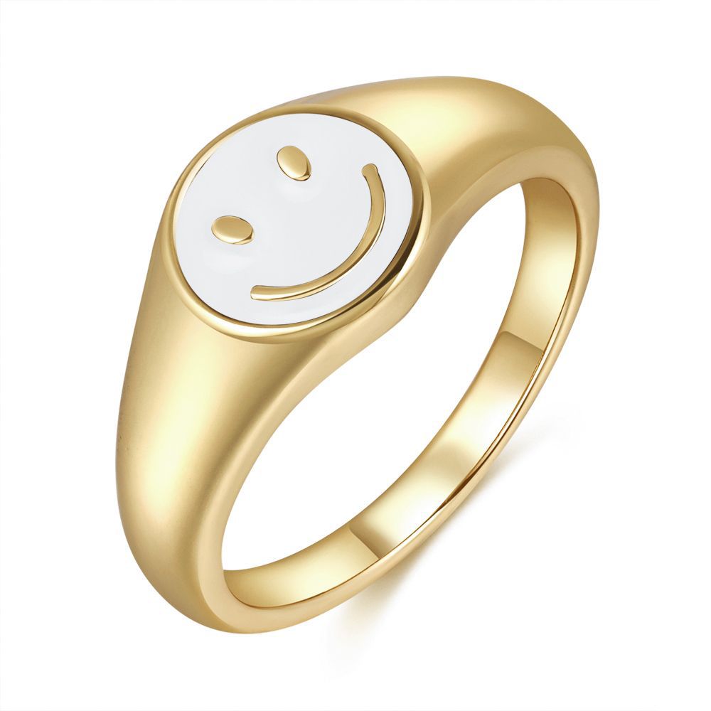 Simple Brass 18K Gold Drip Ring