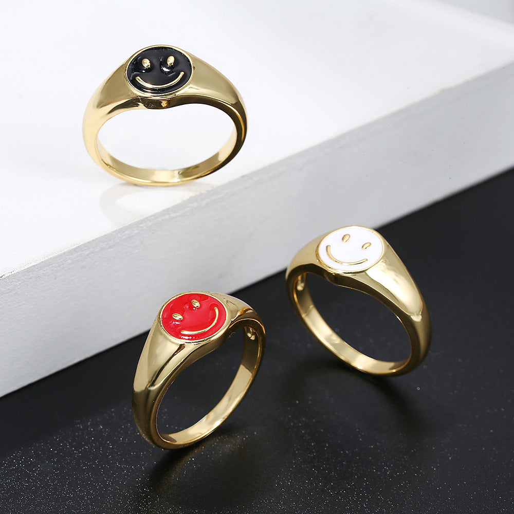 Simple Brass 18K Gold Drip Ring