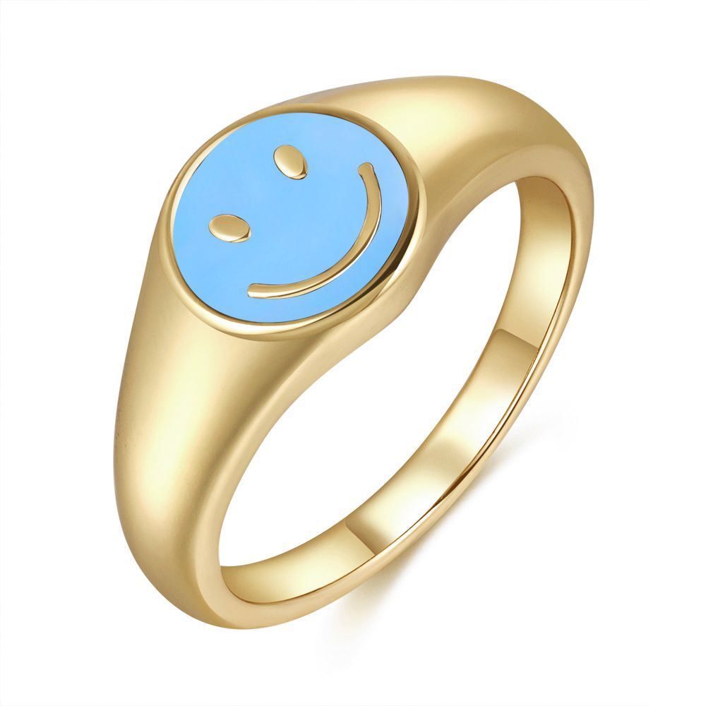 Simple Brass 18K Gold Drip Ring