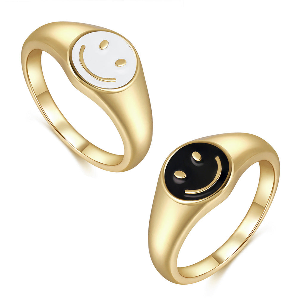 Simple Brass 18K Gold Drip Ring