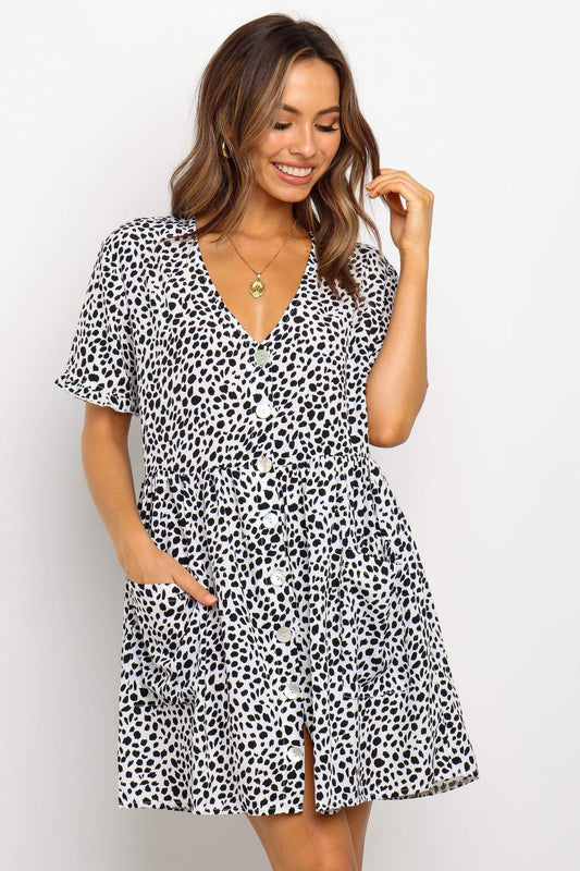 Dot printed Mini Dress