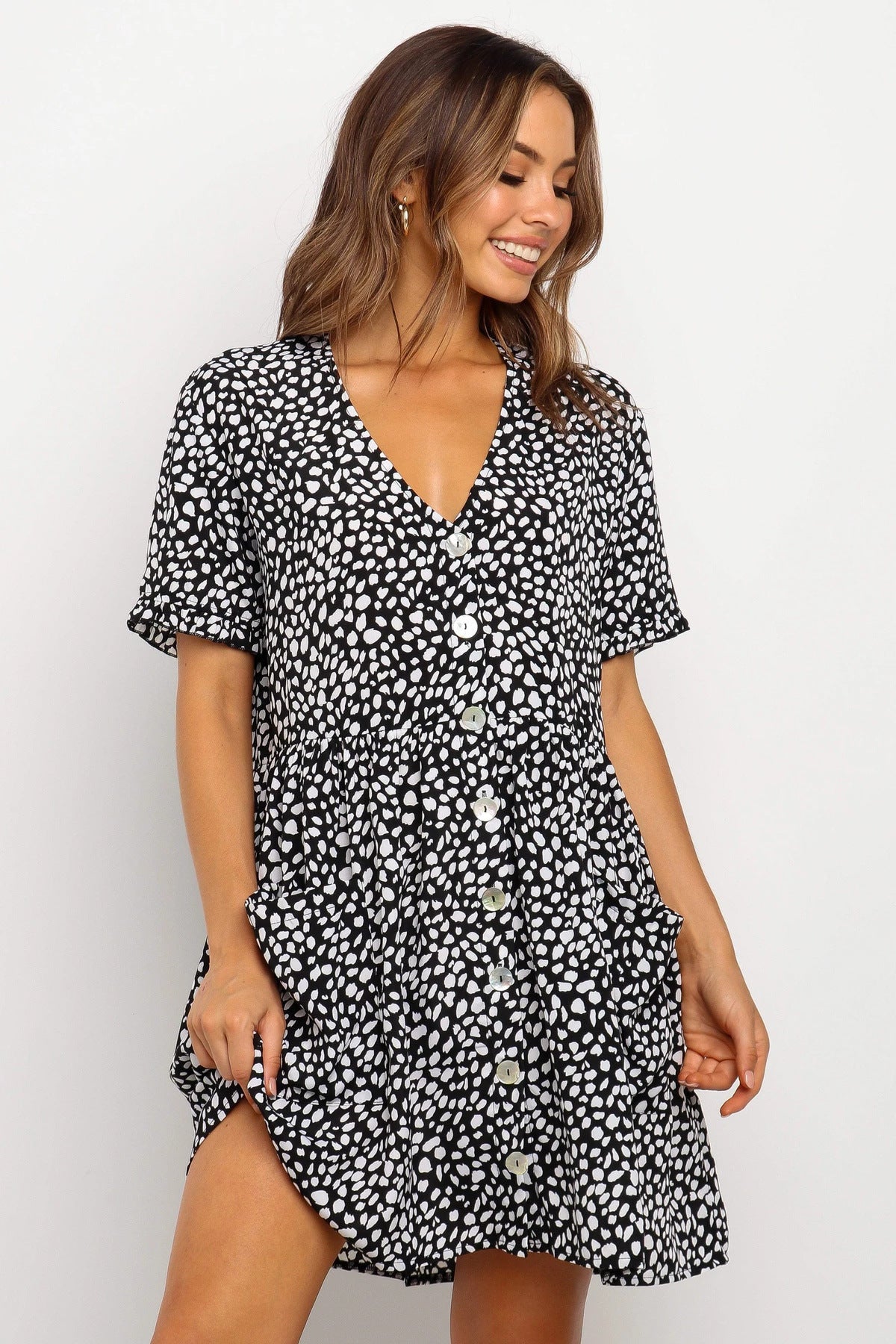 Dot printed Mini Dress