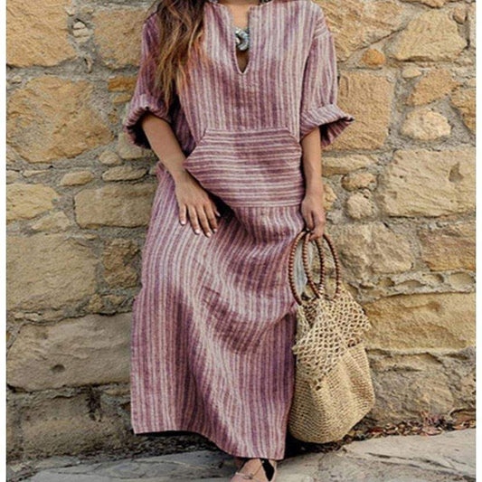 Women's Striped, Tribal, Boho Dress