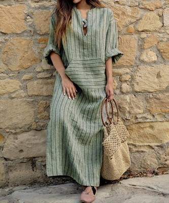 Women's Striped, Tribal, Boho Dress