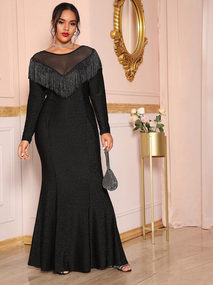 Plus Size, Black Evening Gown