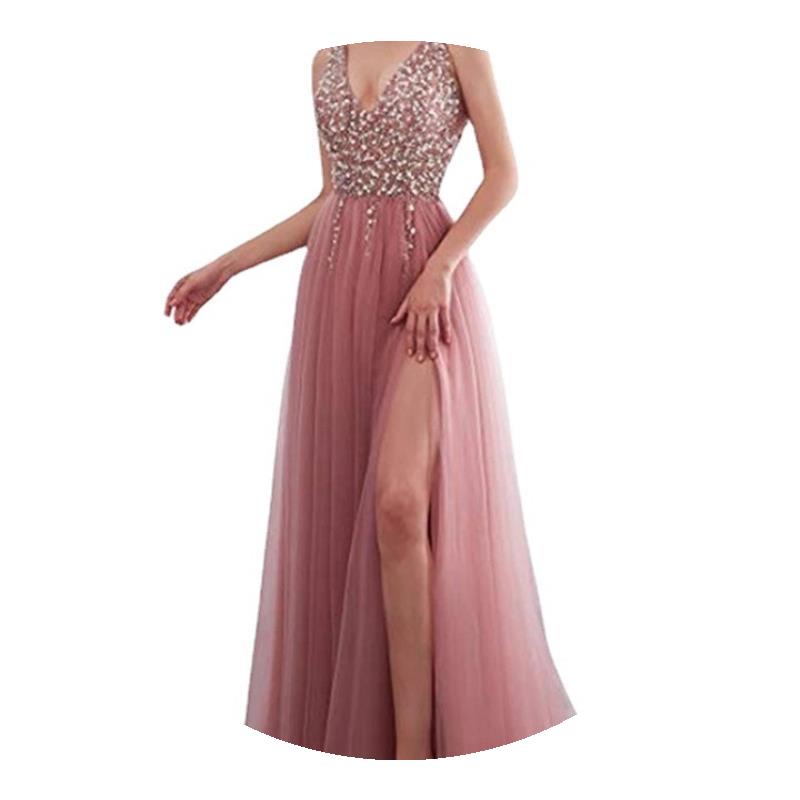 Deep V Club evening gown