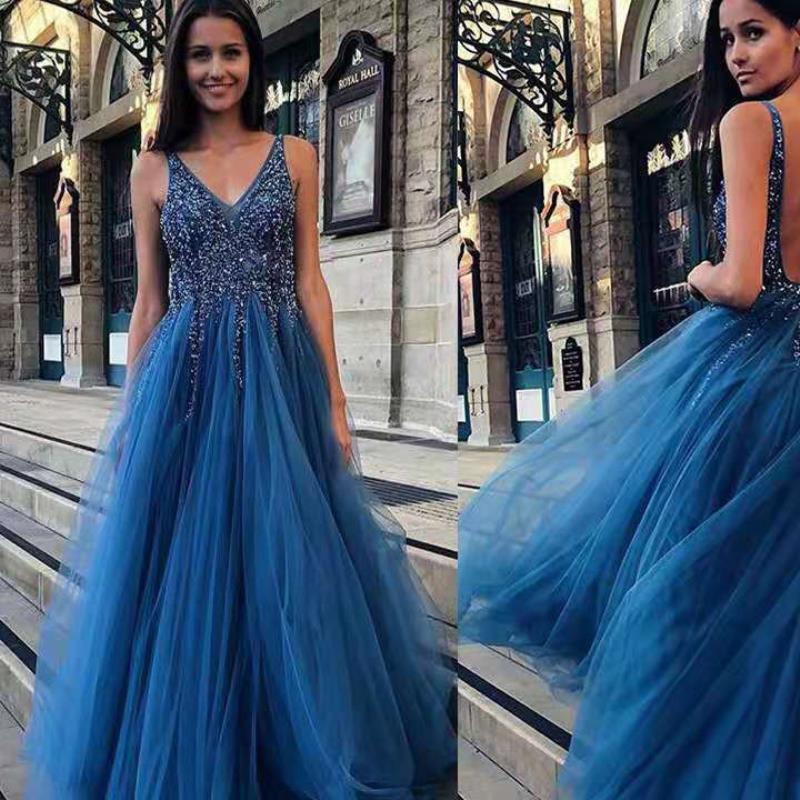 Deep V Club evening gown