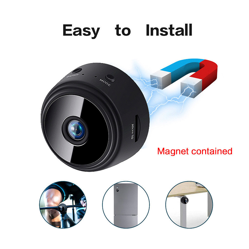 A9, HD 720P 2.4G Wifi, IP, Night Vision, Smart Home Security Wireless Mini Camcorder camera, w/Mobile Remote View Video Surveillance, Motion Detection Alarm