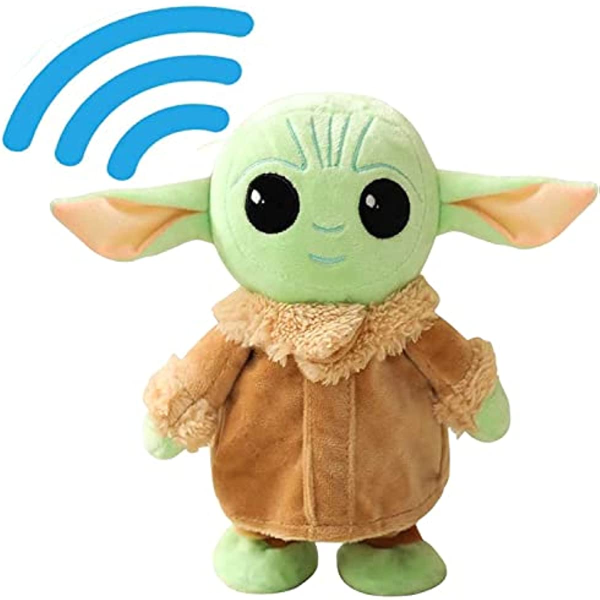 Talking Plush Baby Yoda 7.8 Inch, Walks & Repeats What You Say