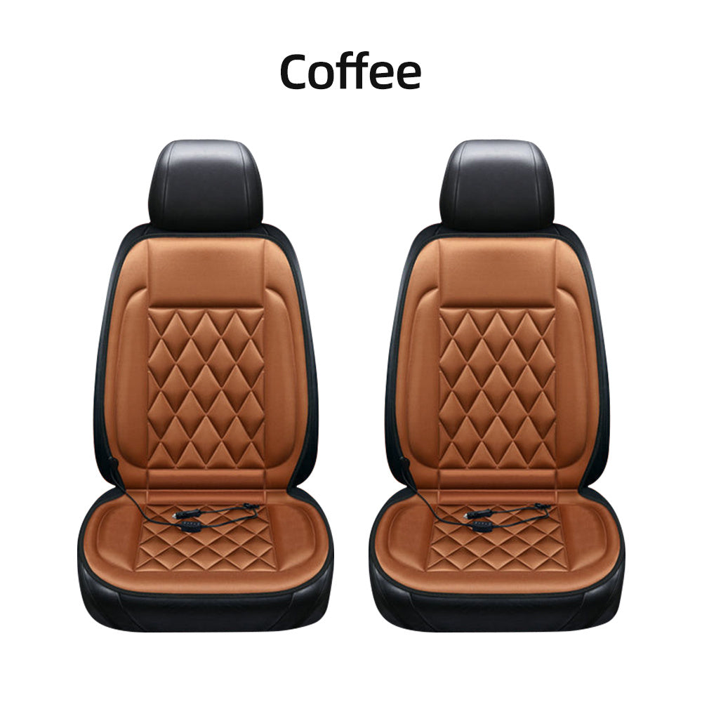 1- 2pc 12V Car Heating Seat Cushion, 30 sec Fast Heating Car Seat Pad, Temperature Control