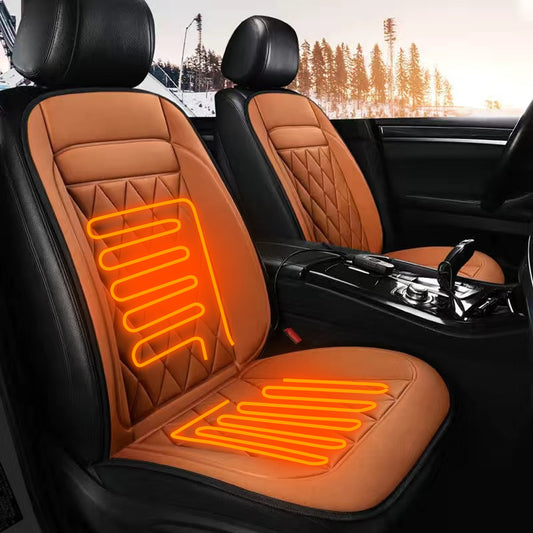 1- 2pc 12V Car Heating Seat Cushion, 30 sec Fast Heating Car Seat Pad, Temperature Control