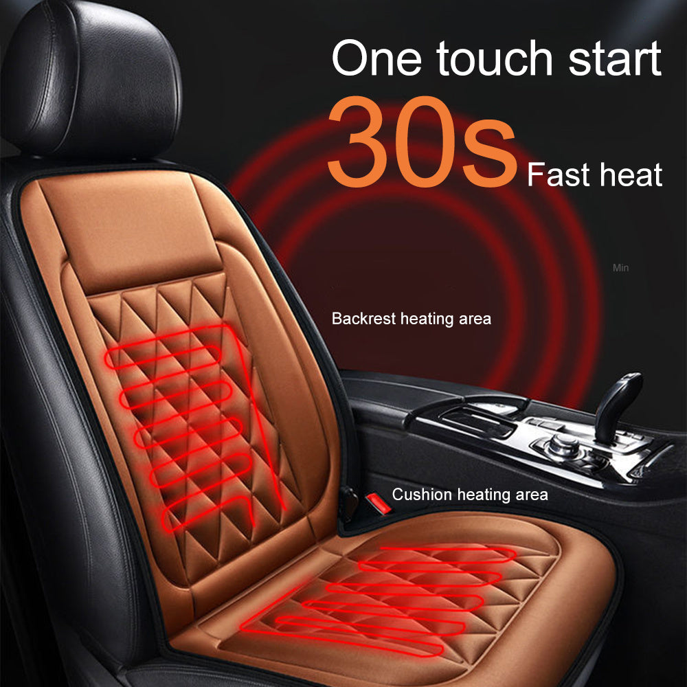 1- 2pc 12V Car Heating Seat Cushion, 30 sec Fast Heating Car Seat Pad, Temperature Control