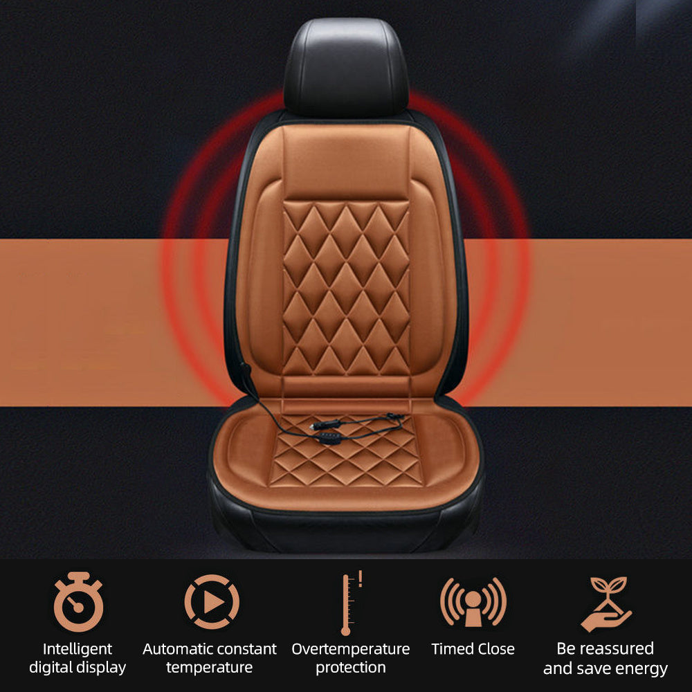 1- 2pc 12V Car Heating Seat Cushion, 30 sec Fast Heating Car Seat Pad, Temperature Control