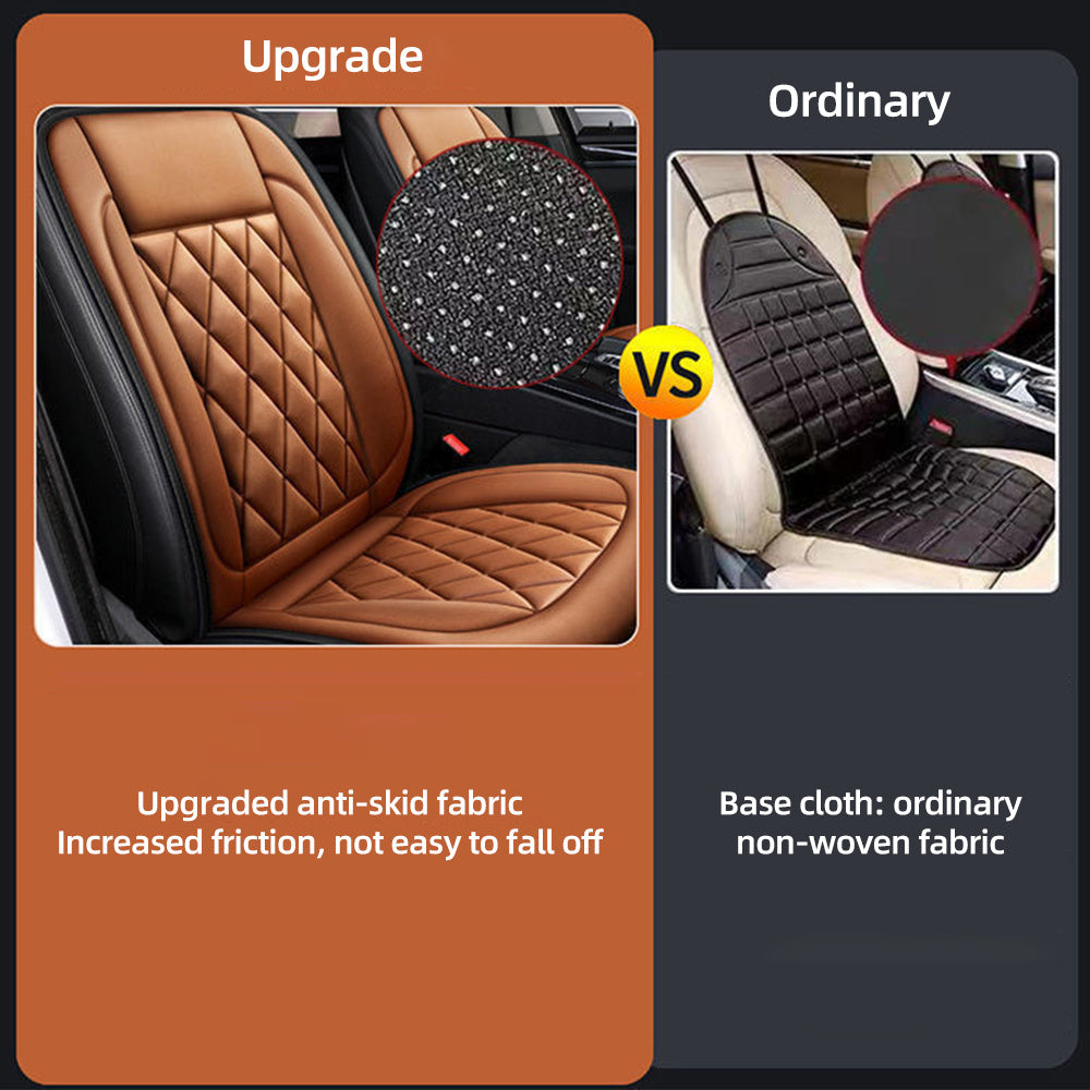 1- 2pc 12V Car Heating Seat Cushion, 30 sec Fast Heating Car Seat Pad, Temperature Control