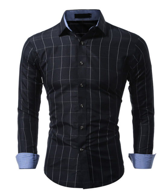 Classic Striped/Plaid Men's Shirt