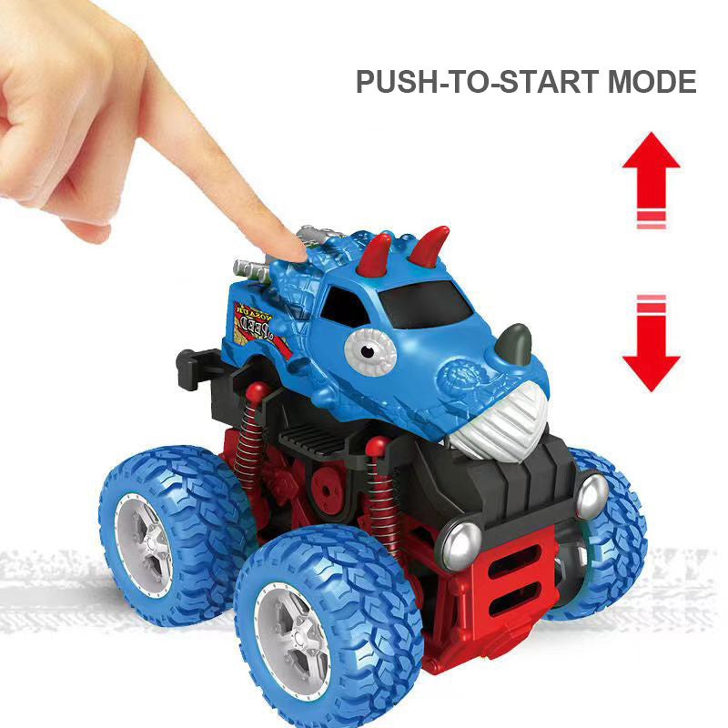 Dinosaur Inertial Toy, Friction Powered Push And Go Monster Trucks