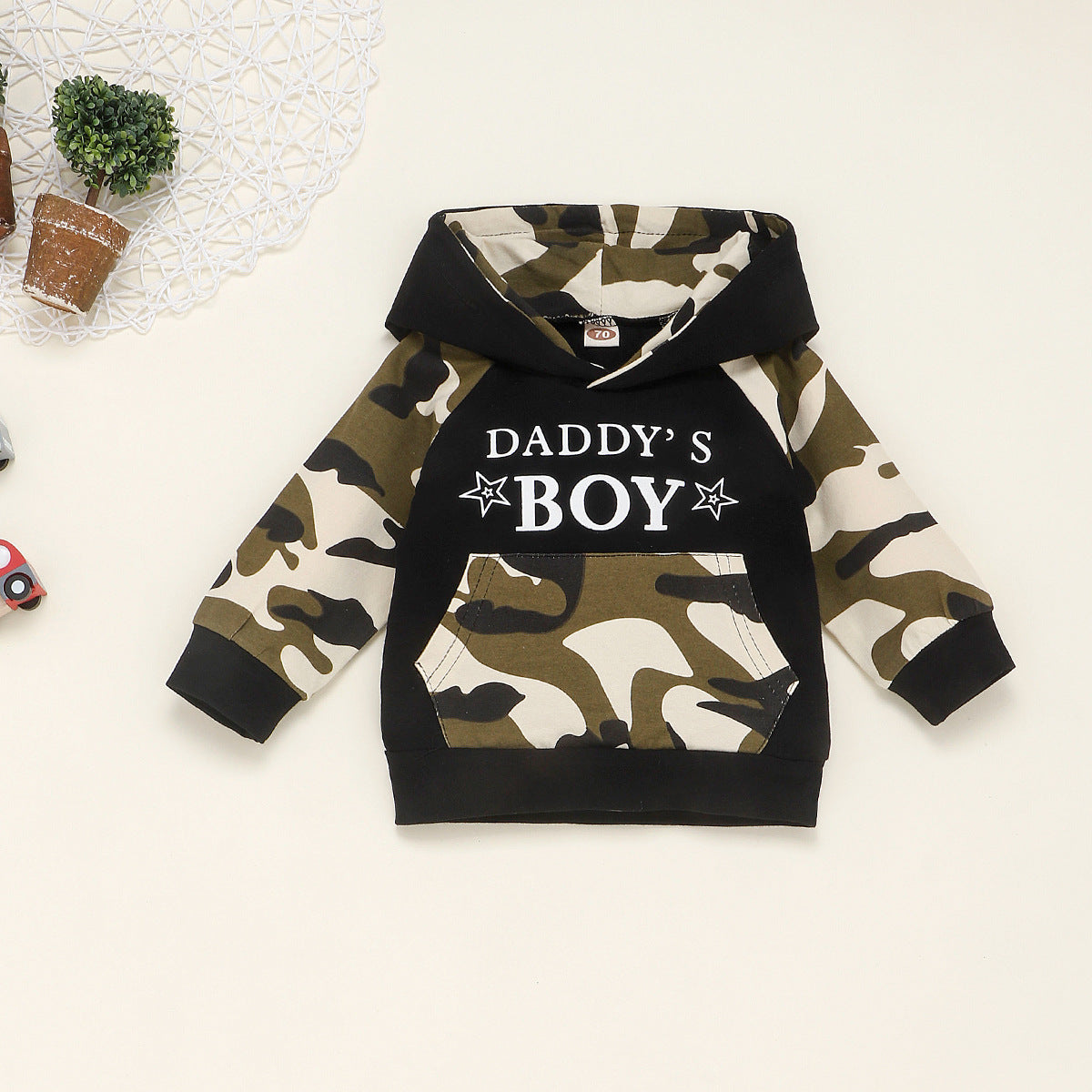 Boy's  2 piece, Camo Hoodie set