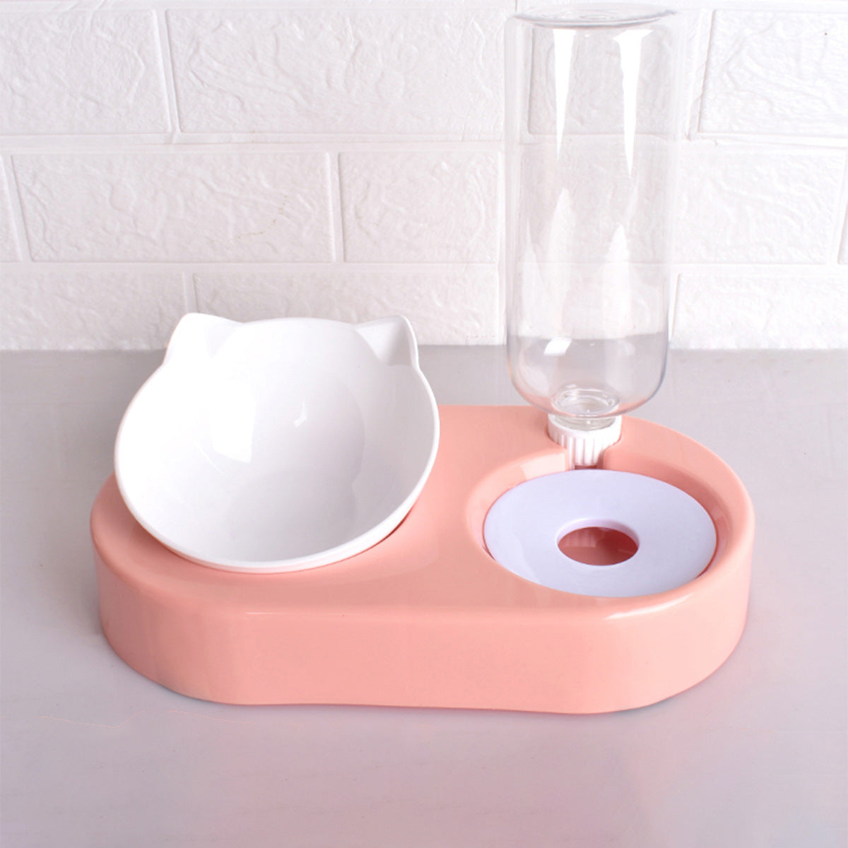 2-In-1 Pet Feeder Bowl, Automatic Water Bowl