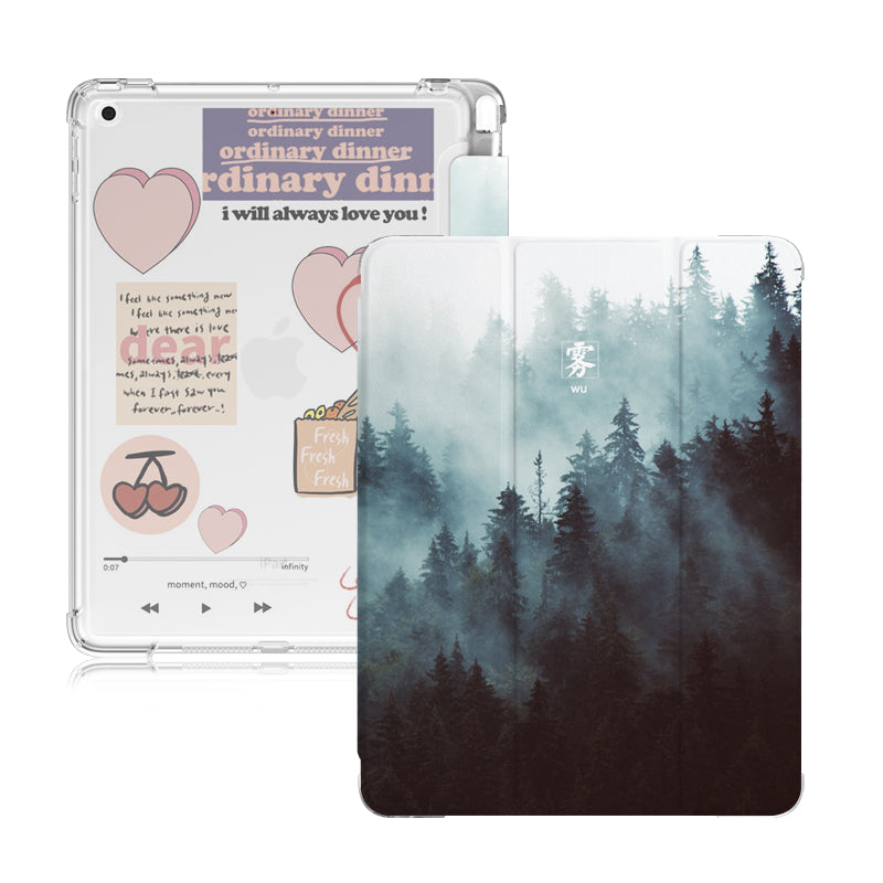 Silicone covered flat shell & stickers, Compatible with Apple IPad