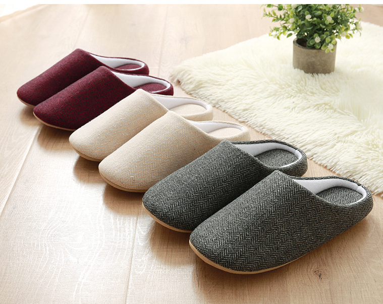 Men's indoor warm slippers , with anti-skid bottom