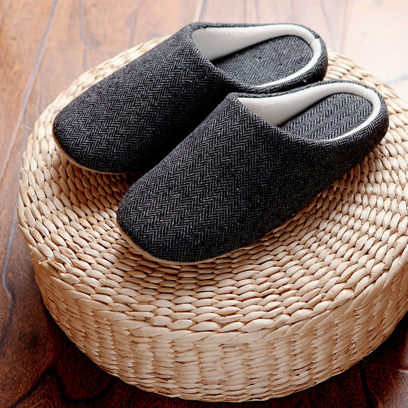 Men's indoor warm slippers , with anti-skid bottom