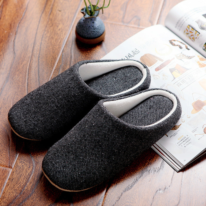 Men's indoor warm slippers , with anti-skid bottom