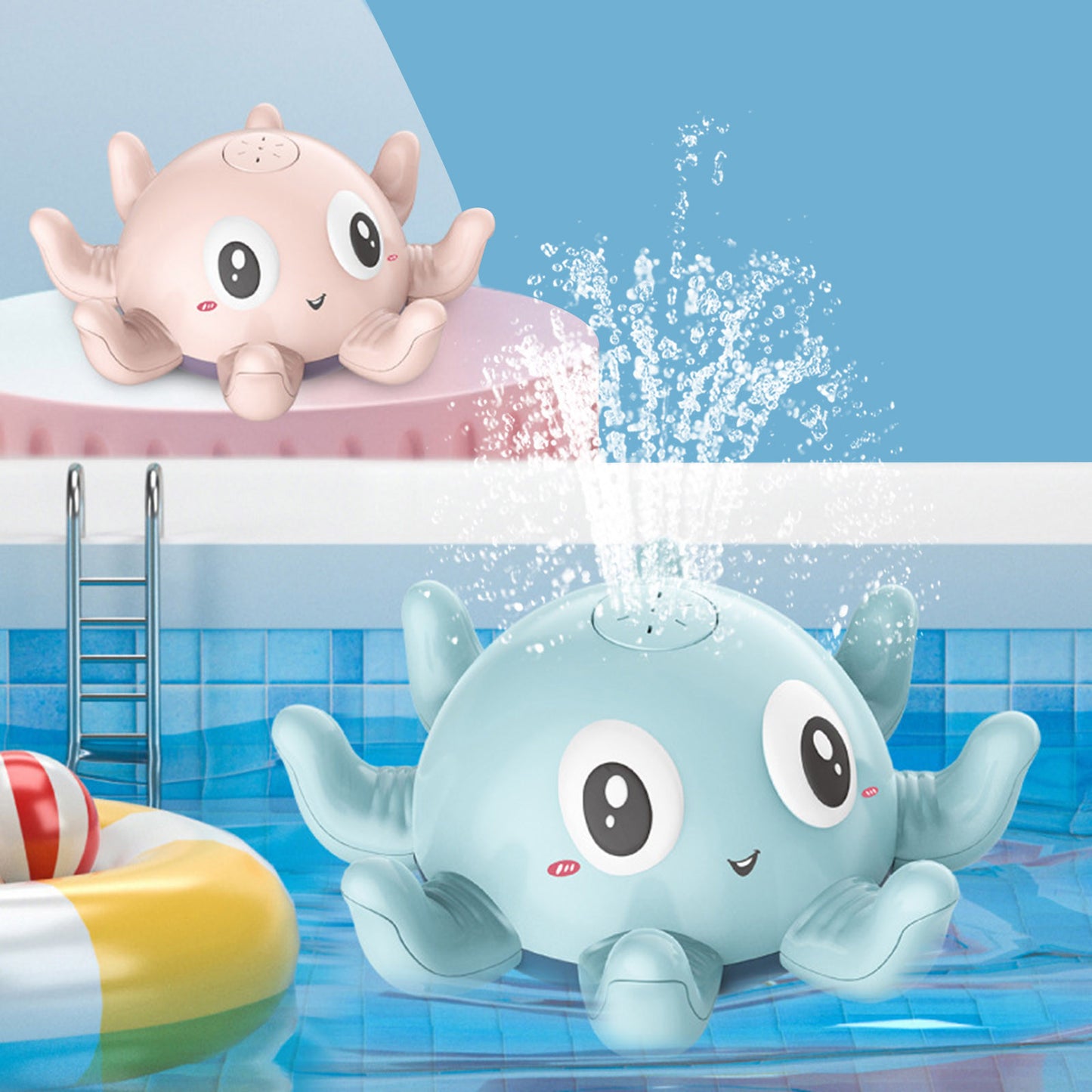 Children's Automatic Water Spraying Octopus Bath/Pool Toy