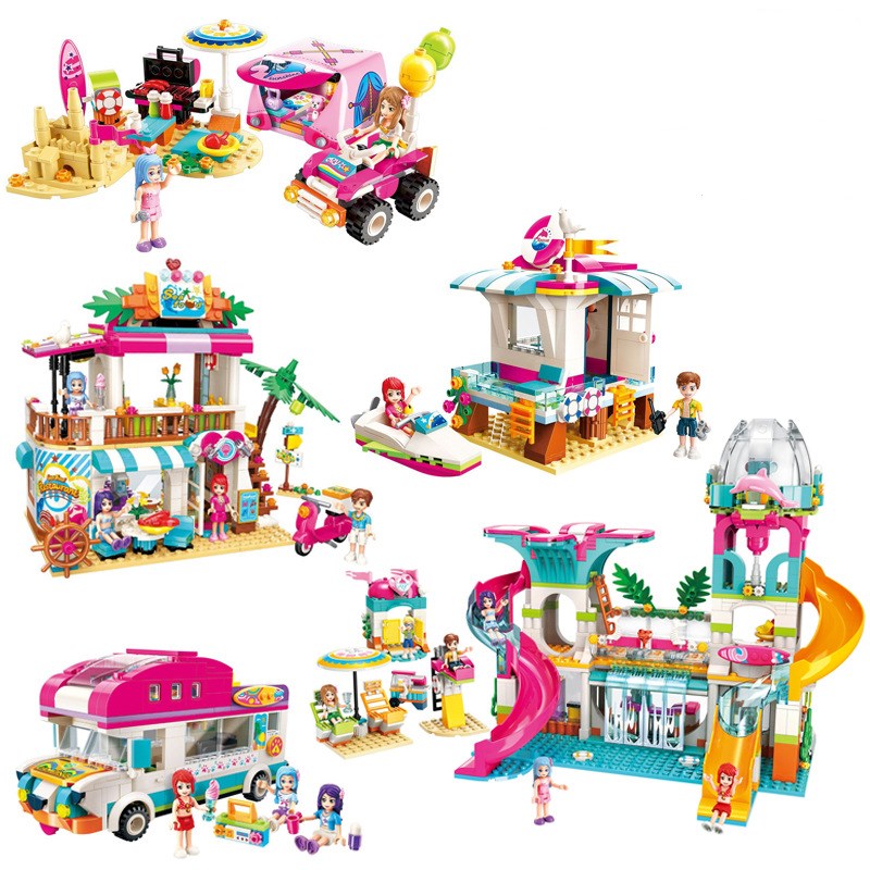 Beach Girl Vacation building blocks