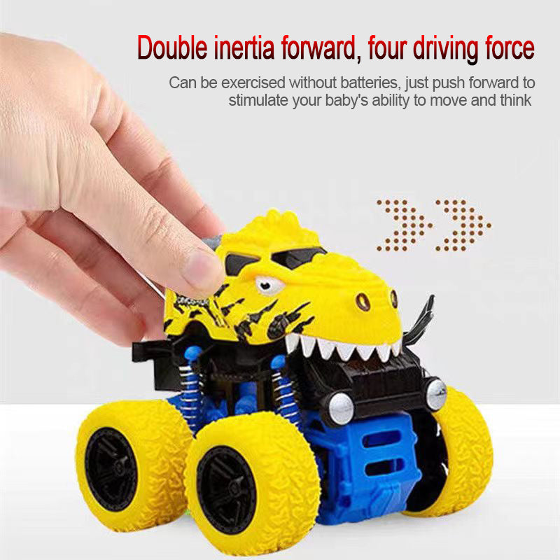 Dinosaur Inertial Toy, Friction Powered Push And Go Monster Trucks