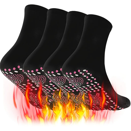 6 pairs Heated Socks, Self Heating Socks For Men & Women, Massage & Anti-Freezing foot warmer.  Good for Fishing, Camping, Hiking, Skiing, & everyday use!