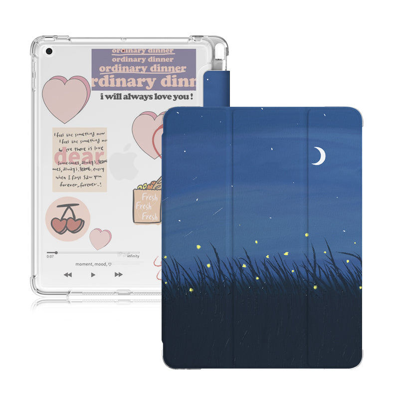 Silicone covered flat shell & stickers, Compatible with Apple IPad